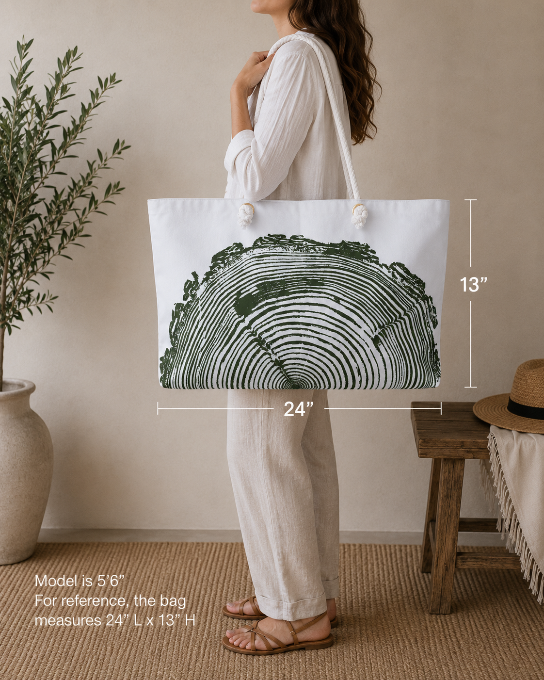 Fir Tree Ring Weekender Bag Forest