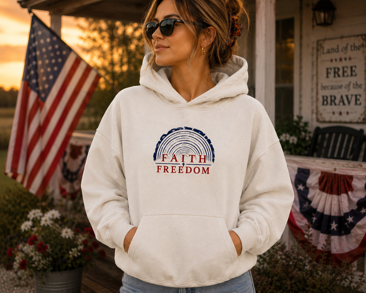 Faith & Freedom Oversize Hoodie